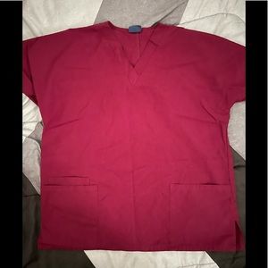 Cherokee burgundy scrub top